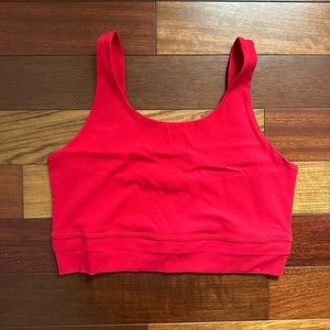 Nike Red Low Back Cropped Tank Top